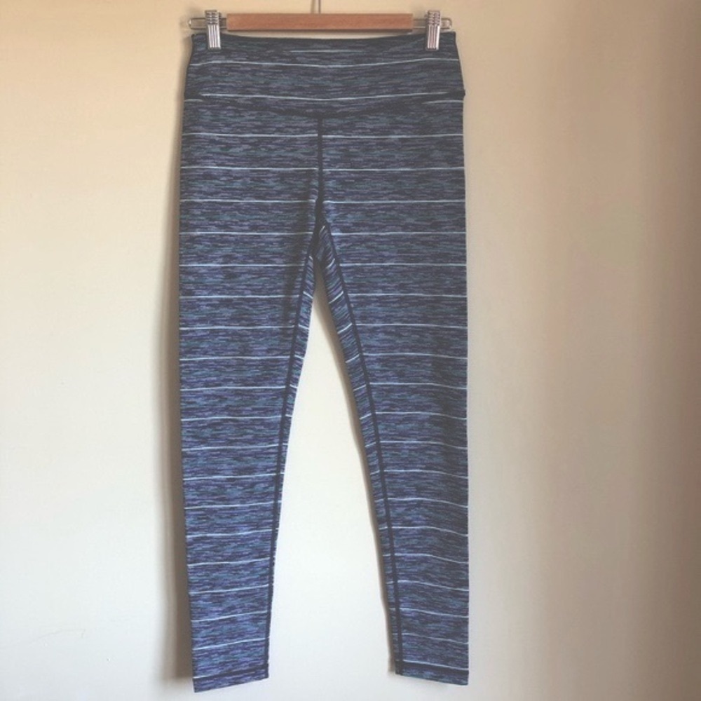 Zella blue stripes Live In Legging full length size small womens